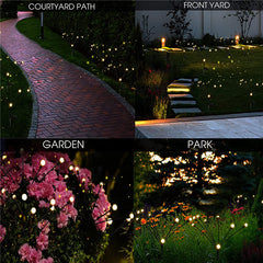Solar Firefly Garden Solar Powered Lawn Patio Waterproof Decorative Lights