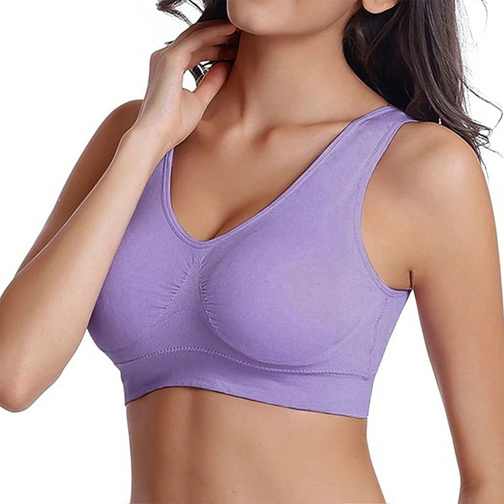 Sports Bra Wireless Bra Seamless Comfort Push Up Bra Vest Tops