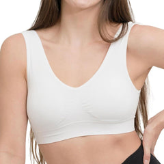 Sports Bra Wireless Bra Seamless Comfort Push Up Bra Vest Tops