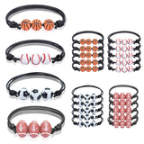 15 Pcs Sports Party Favors Charm Bead Ball Bracelets Wristbands Gifts