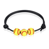 15 Pcs Sports Party Favors Charm Bead Ball Bracelets Wristbands Gifts