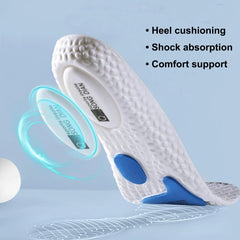 High Elasticity Sports Insoles Shock Absorbing Cushioning Shoe Inserts for Men Women