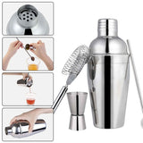 5pcs Stainless Steel Cocktail Shaker Set Bartender Kit