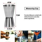 5pcs Stainless Steel Cocktail Shaker Set Bartender Kit