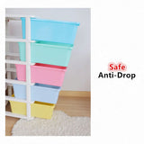 Plastic Storage Organizer Cabinet 5pcs Stackable Drawer Unit Durable Home Office