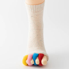 Toe Separator Massage Cotton Bunion Socks Yoga Sports GYM