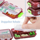 10 Grid Compartments Pocket Travel Pill Boxes Organizer