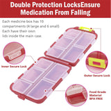 10 Grid Compartments Pocket Travel Pill Boxes Organizer