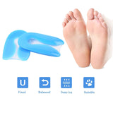 U-Shaped Heel Cups Silicone Gel Pads - Pain Relief for Heel Spurs