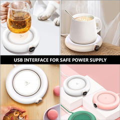Electric Coaster Teapot USB Warmer Tea Cup Heat Mat Thermostat Insulation Heater