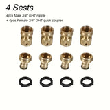 1 Set Universal Brass Garden Hose Connectors