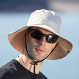 Wide Brim Bucket Hat UV Protection Summer Fisherman Hat Breathable Sun Hat