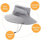 Wide Brim Bucket Hat UV Protection Summer Fisherman Hat Breathable Sun Hat