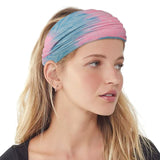 Women Knotted Headband Tie Dye Head Wraps Workout Sweatbands