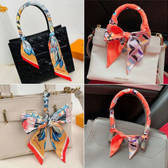 Handbag Twilly Scarf Bag DIY Handle Wrap Silk Ribbon Tied Bag