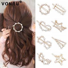 Fashion Barrette Women Elegant Korean Hair Clip Snap Stick Hairpin Bobby Pin Headwear Accessories