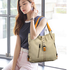Women Girl Canvas Tote Bag Handbags Convertible Backpack
