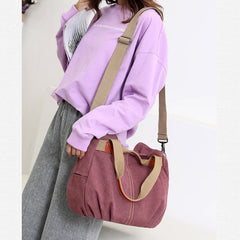 Women's Canvas Tote Purses Crossbody Handbags Convertible Top Handle Work Bags
