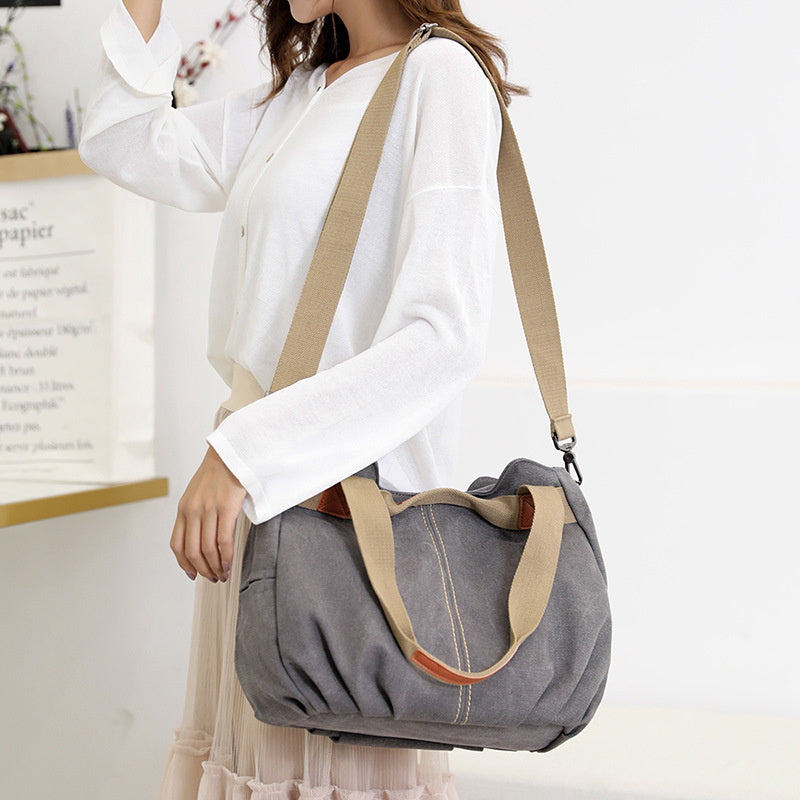 Women's Canvas Tote Purses Crossbody Handbags Convertible Top Handle Work Bags