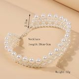 Women's Vintage-Style Pearl Choker Necklace