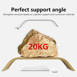 Wooden Desktop Computer Monitor Stand for Desk Laptop Screen Riser Organizer