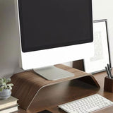 Wooden Desktop Computer Monitor Stand for Desk Laptop Screen Riser Organizer