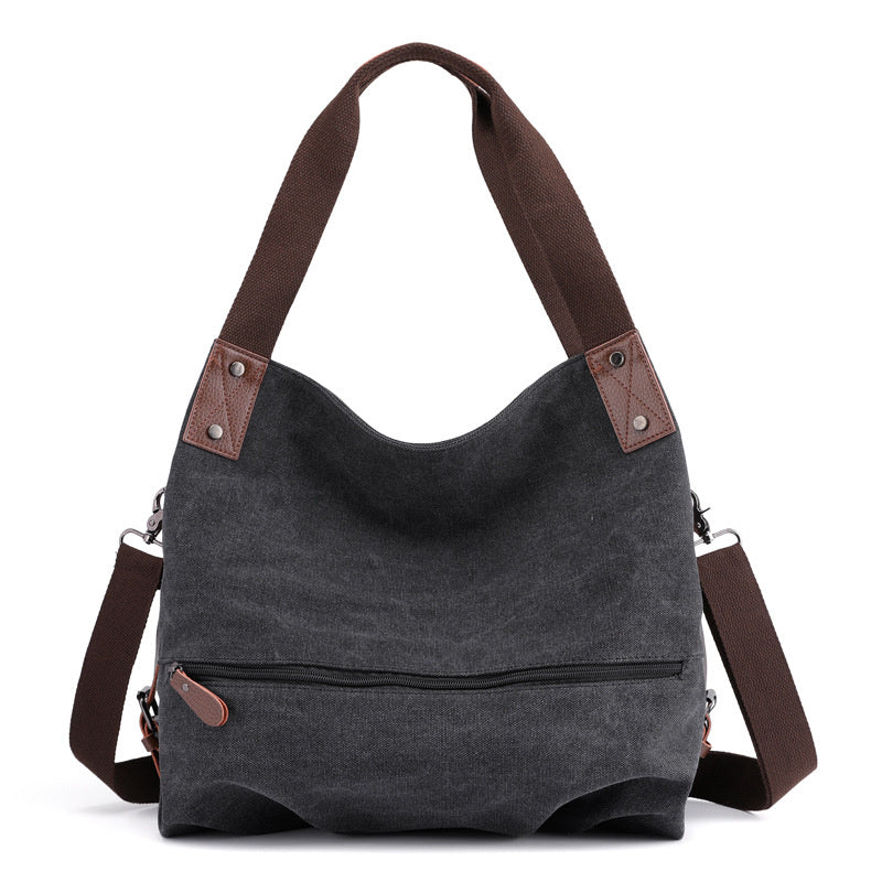 Fashion Top Handle Convertible Canvas Tote Crossbody Bag Handbags
