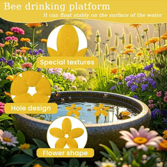 Outdoor Bee Water Plate Support Pollinator Health with Safe Drinking Platform