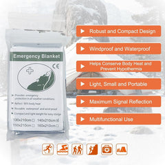 Survival Warm Thermal Blankets Reflective Aluminum Foil Emergency Outdoor Protection