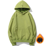 Unisex Pullover Fleece Thick Hoodie Basic Plain Hooded Sweatshirt Jumper