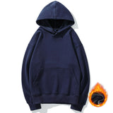 Unisex Pullover Fleece Thick Hoodie Basic Plain Hooded Sweatshirt Jumper