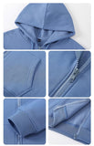 Casual Zip-Up Fleece Hoodies Long Sleeve Soft Hooded Sweatshirt Jackets Tops