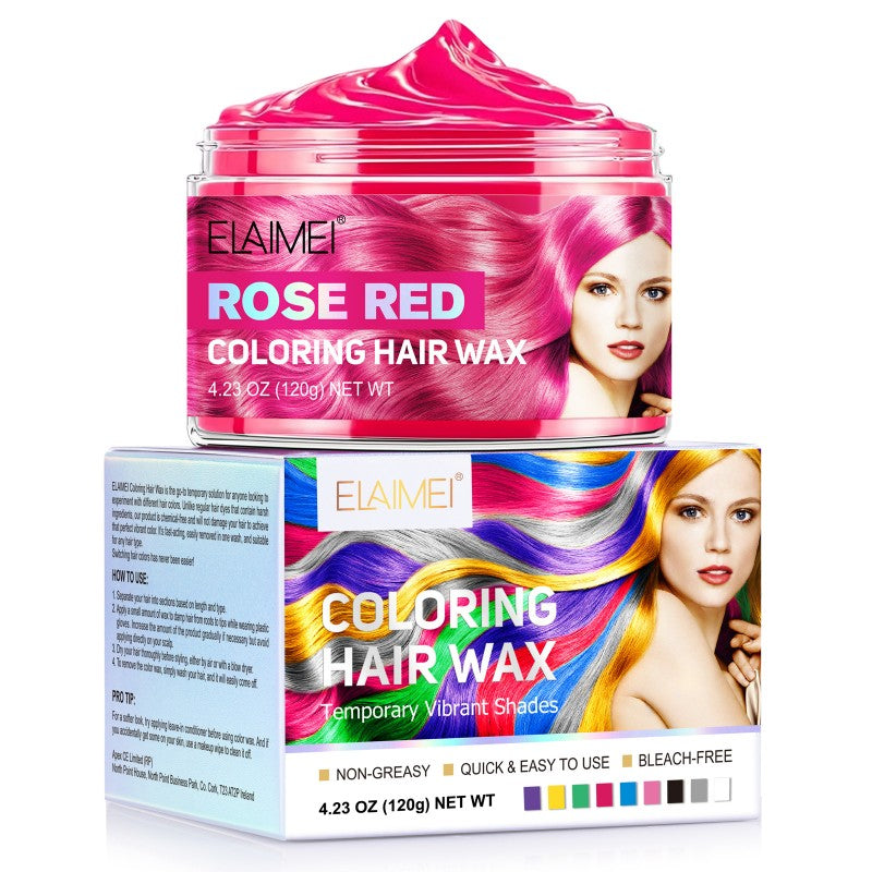 Disposable Hair Color Wax Women Men Styling DIY Mud Paste Dye Cream Hairsty