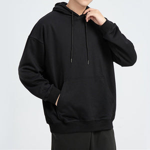 Unisex Oversized Hoodie Heavyweight Cotton Thick Plain Hooded Sweatshirt Jumper