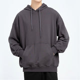 Unisex Oversized Hoodie Heavyweight Cotton Thick Plain Hooded Sweatshirt Jumper