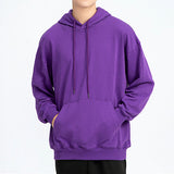 Unisex Oversized Hoodie Heavyweight Cotton Thick Plain Hooded Sweatshirt Jumper