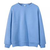 Heavyweight Crewneck Sweatshirt Oversized Casual Cotton Tops for Men & Women