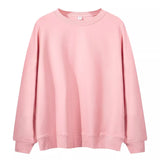 Heavyweight Crewneck Sweatshirt Oversized Casual Cotton Tops for Men & Women