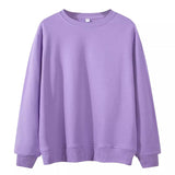 Heavyweight Crewneck Sweatshirt Oversized Casual Cotton Tops for Men & Women