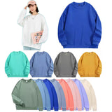 Heavyweight Crewneck Sweatshirt Oversized Casual Cotton Tops for Men & Women