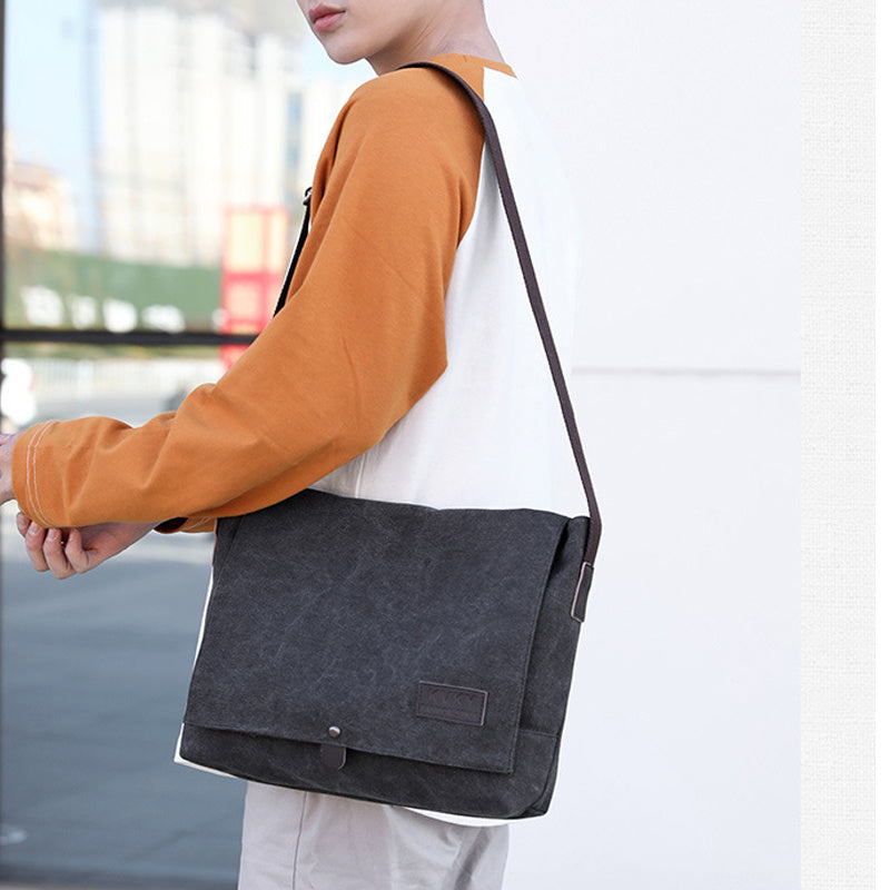 Men's Canvas Crossbody Shoulder Messenger Bags Man Cross Body Bag
