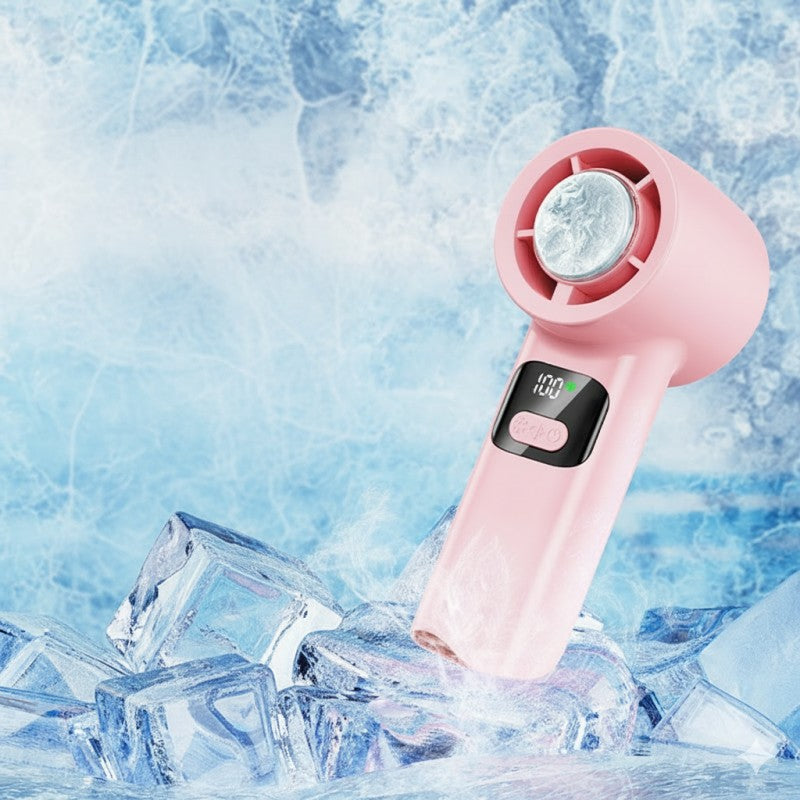 Portable Handheld Fan Rechargeable 100 Speeds Turbo Ice Cooling Fan Personal Mini