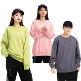 Unisex Oversized Lightweight Crewneck Sweatshirts Long Sleeve Loose Fit Soft Pullover Top