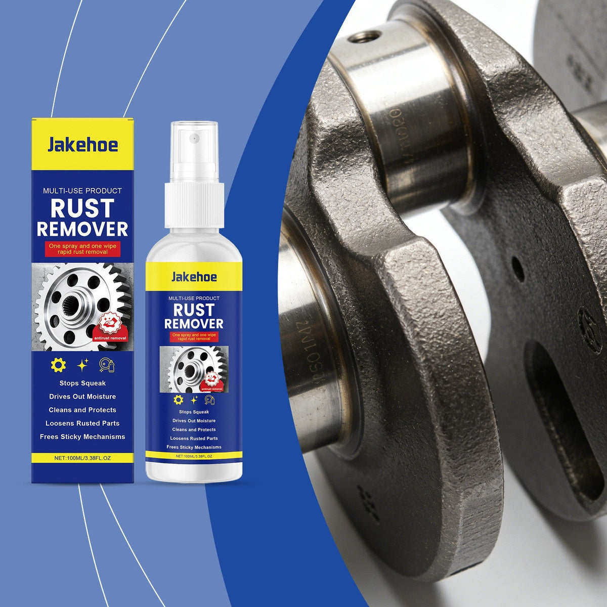 Strong Rust Remover, Powerful Rust Remover Spray for Cars,Car Rust Removal Spray