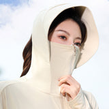 Womens Long Sleeve Ice Silk Jacket Ultra Lightweight Breathable Sun Protection Coat