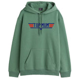 Top Mum Hoodie Pullover Heavyweight Cotton Plain Hooded Sweatshirt