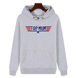 Top Mum Hoodie Pullover Heavyweight Cotton Plain Hooded Sweatshirt