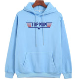 Top Mum Hoodie Pullover Heavyweight Cotton Plain Hooded Sweatshirt