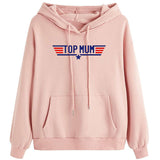 Top Mum Hoodie Pullover Heavyweight Cotton Plain Hooded Sweatshirt