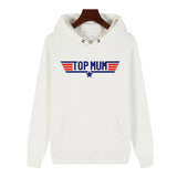 Top Mum Hoodie Pullover Heavyweight Cotton Plain Hooded Sweatshirt